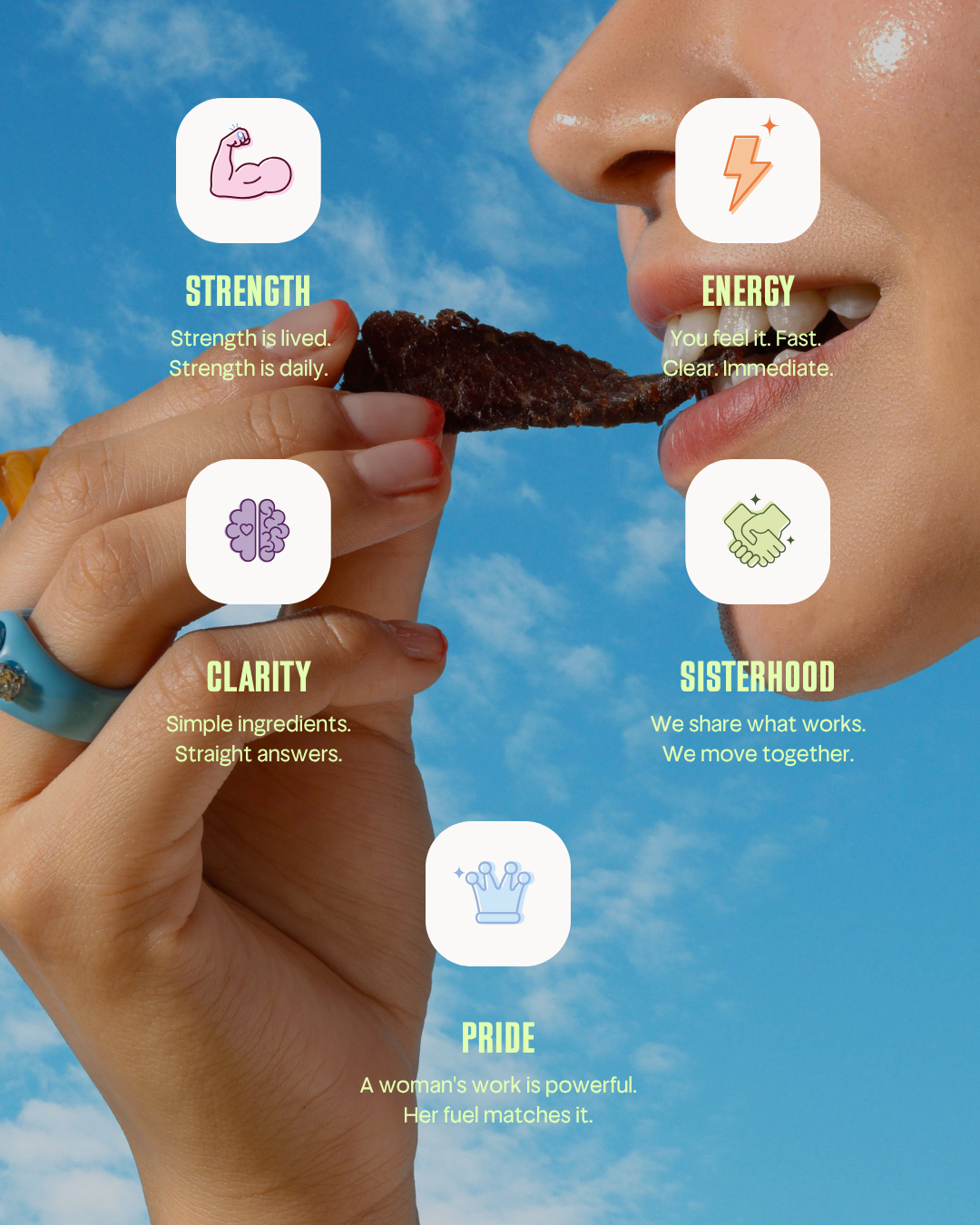 Tough Mother Traditional biltong, 2 oz pouch of air-dried grass-fed beef with three ingredients and zero added sugar.